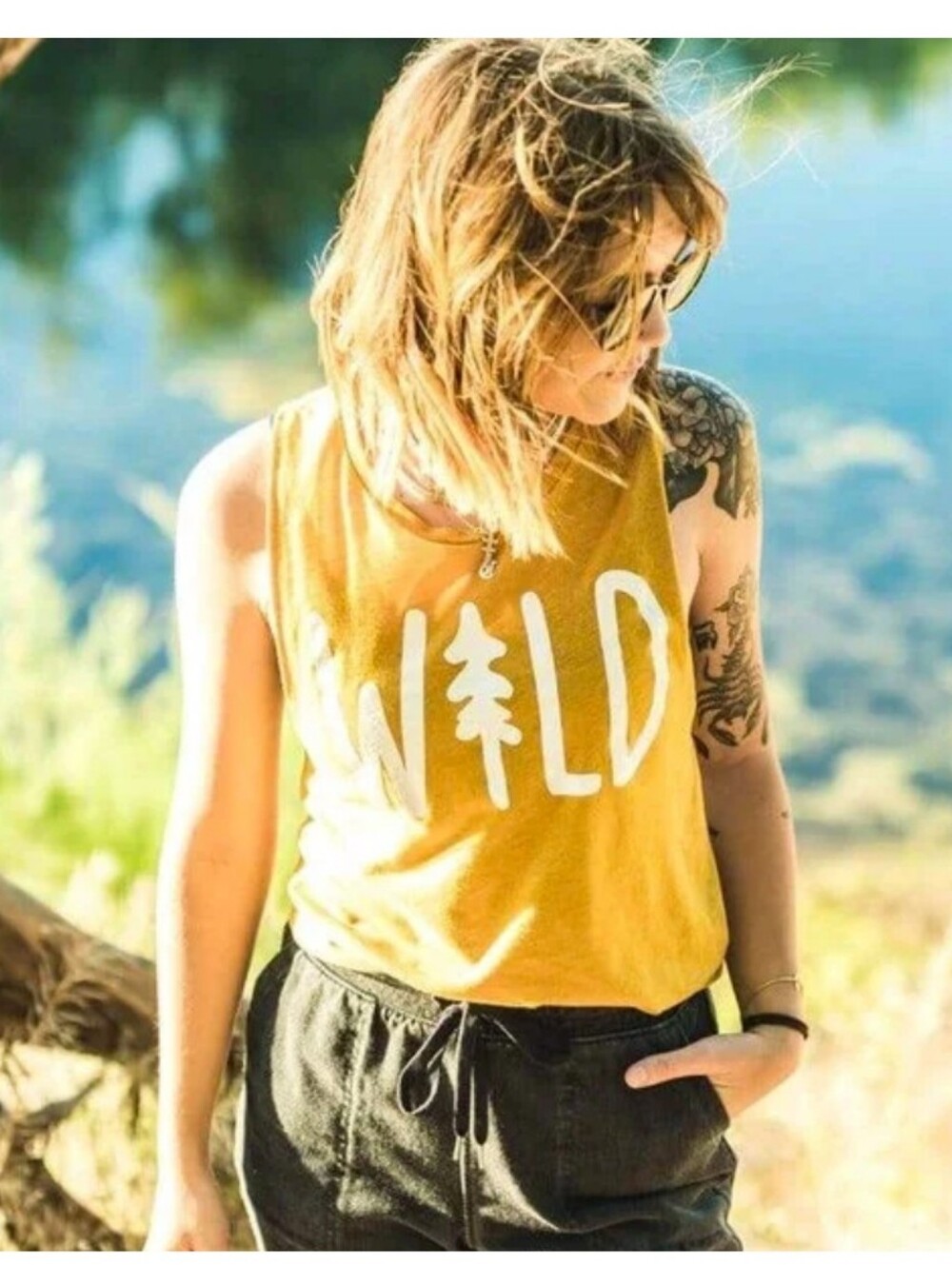 Keep Nature Wild Pine Muscle Tank Women's Outdoor Summery Travel Size Small
